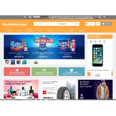 Opencart Renkli  Konsept Full E-ticaret Hazır Site Paketi