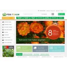 Opencart  Tohum - Fide - Çiçek - Tarım Ürünleri  Full E-ticaret Hazır Site Paketi